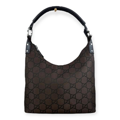 Gucci GG Nylon Hobo Bag in Dark Brown 4
