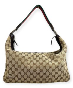 Gucci GG Web Hobo Bag in Brown 9