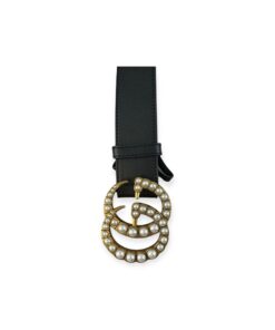 Gucci Pearl GG Belt in Black | Size 80/32 8