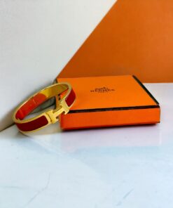 Hermes Clic H Bracelet in Red | Size Small