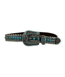 Kippys Turquoise Studded Belt in Brown | Size 80/32 8