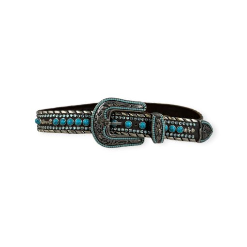 Kippys Turquoise Studded Belt in Brown | Size 80/32 2