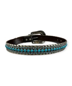 Kippys Turquoise Studded Belt in Brown | Size 80/32 9