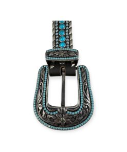 Kippys Turquoise Studded Belt in Brown | Size 80/32 10