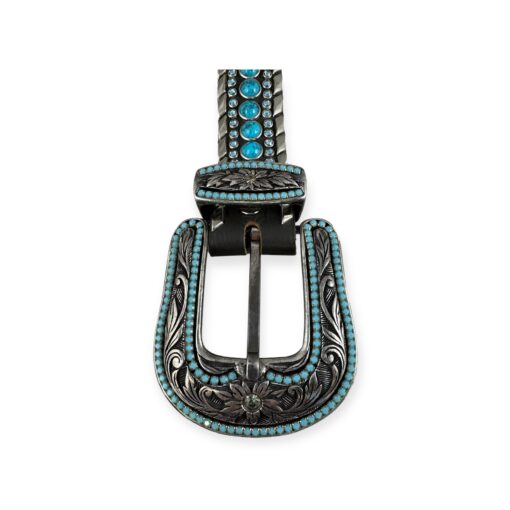 Kippys Turquoise Studded Belt in Brown | Size 80/32 4