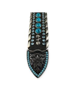 Kippys Turquoise Studded Belt in Brown | Size 80/32 12