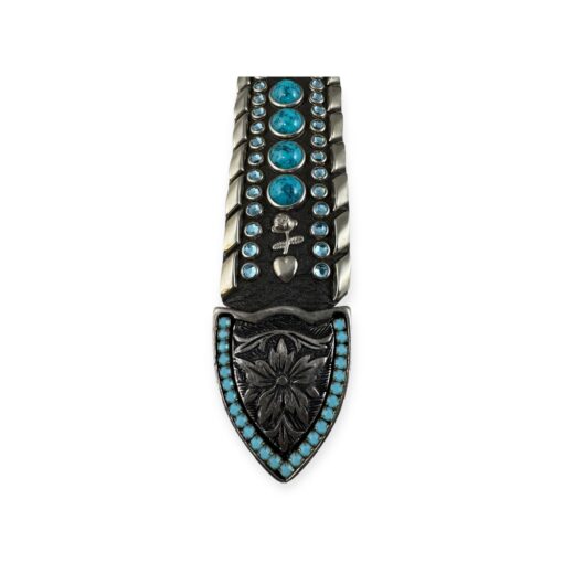Kippys Turquoise Studded Belt in Brown | Size 80/32 6