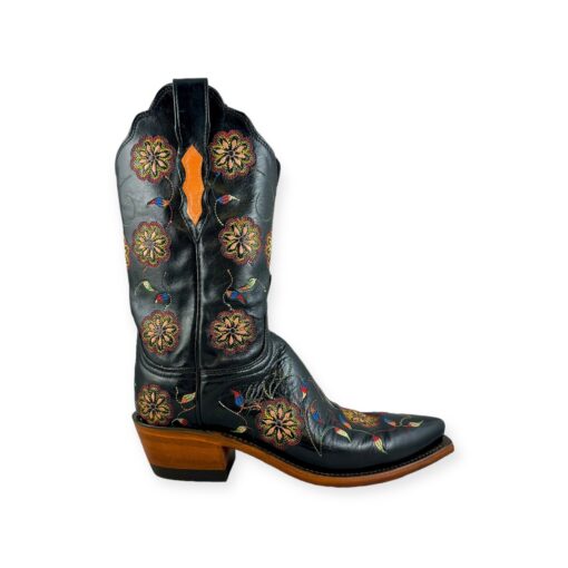 Lucchese Embroidered Cowboy Boots in Black | Size 6 2