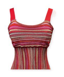 M Missoni Stripe Knit Dress in Red | Size Small 9