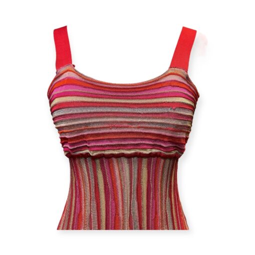 M Missoni Stripe Knit Dress in Red | Size Small 2