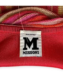 M Missoni Stripe Knit Dress in Red | Size Small 14