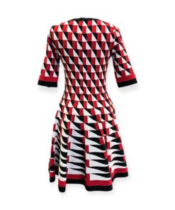 Oscar De La Renta Knit Geo Dress in Red | Size 6 12