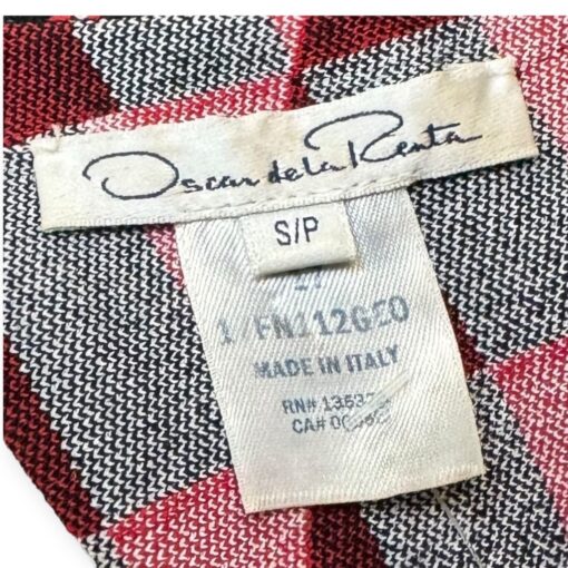 Oscar De La Renta Knit Geo Dress in Red | Size 6 7
