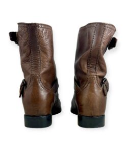 Prada Distressed Buckle Boots in Brown | Size 40 9