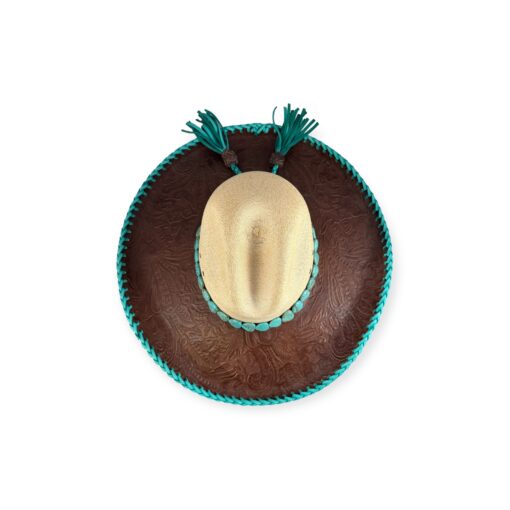 Red Star Riggings Turquoise Embellished Western Hat | Size 6 7/8 5