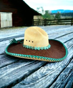 Red Star Riggings Turquoise Embellished Western Hat | Size 6 7/8