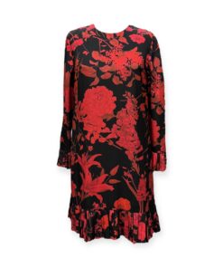 Valentino Floral Dress in Red & Black | Size 12 9