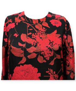 Valentino Floral Dress in Red & Black | Size 12 10