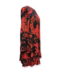 Valentino Floral Dress in Red & Black | Size 12 12