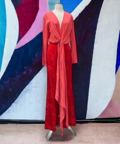 Silvia Tcherassi Kalamary Jumpsuit in Coral & Red | Size Medium