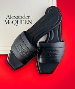 Alexander McQueen Slide Sandals in Black | Size 38