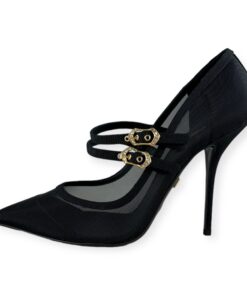 Dolce & Gabbana Mesh Buckle Pumps in Black | Size 38 8