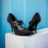 Dolce & Gabbana Mesh Buckle Pumps in Black | Size 38 11