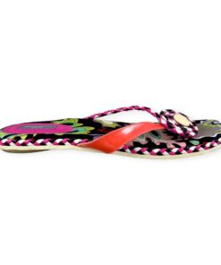 Emilio Pucci Print Flip Flops in Pink Multicolor | Size 38 9