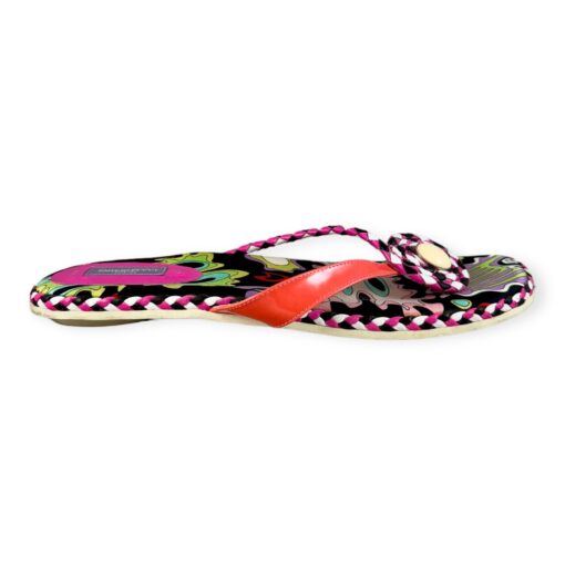 Emilio Pucci Print Flip Flops in Pink Multicolor | Size 38 2