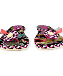 Emilio Pucci Print Flip Flops in Pink Multicolor | Size 38 10