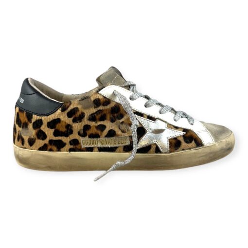 Golden Goose Leopard Sneakers in Brown Silver | Size 38 2