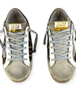 Golden Goose Leopard Sneakers in Brown Silver | Size 38 9