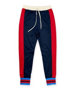 Gucci Stripe Joggers in Navy & Red | Size Small 5