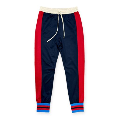 Gucci Stripe Joggers in Navy & Red | Size Small 1