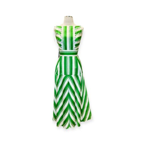 Lela Rose Striped Midi Dress in Green & White | Size 10 1