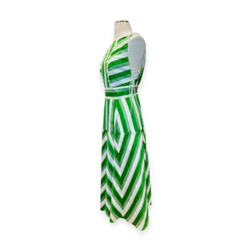 Lela Rose Striped Midi Dress in Green & White | Size 10 3