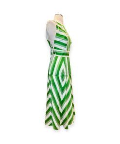Lela Rose Striped Midi Dress in Green & White | Size 10 10