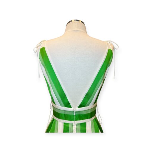 Lela Rose Striped Midi Dress in Green & White | Size 10 6