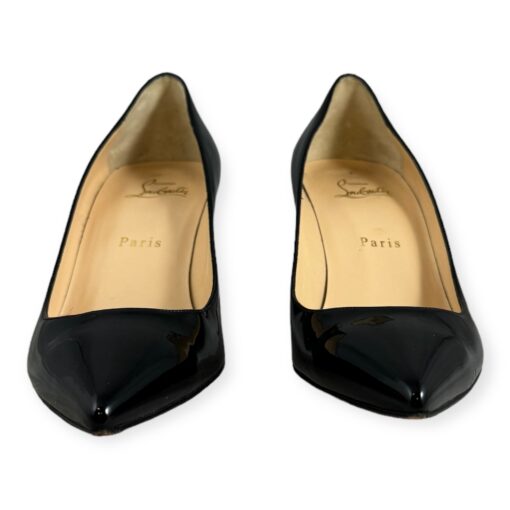 Christian Louboutin Patent Midheel Pumps in Black | Size 38.5 3