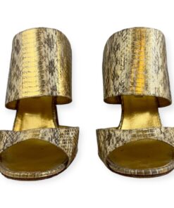 Manolo Blahnik Snake Sandals in Gold | Size 40 9