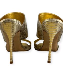 Manolo Blahnik Snake Sandals in Gold | Size 40 11