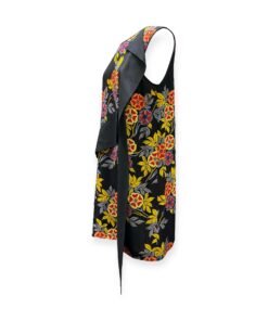 MSGM Floral Dress in Black Multicolor | Size Medium 11