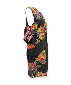 MSGM Floral Dress in Black Multicolor | Size Medium 12