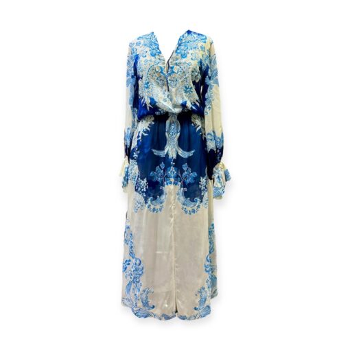 Roberto Cavalli Floral Dress in Blue & White | Size 6 1