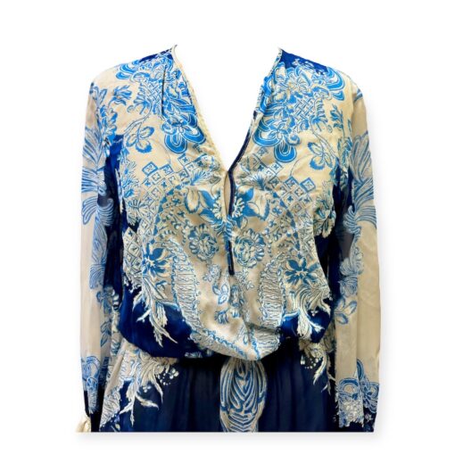Roberto Cavalli Floral Dress in Blue & White | Size 6 2