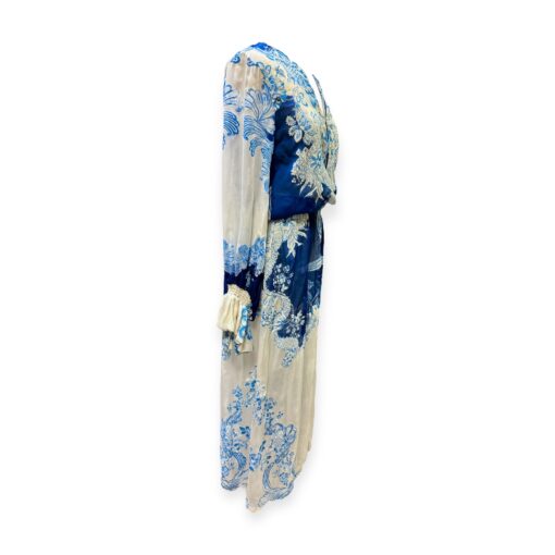 Roberto Cavalli Floral Dress in Blue & White | Size 6 4