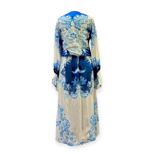 Roberto Cavalli Floral Dress in Blue & White | Size 6 5