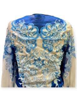Roberto Cavalli Floral Dress in Blue & White | Size 6 12