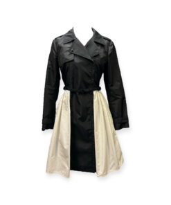 Valentino Trench Dress in Black & Ivory | Size 6 8