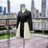 Valentino Trench Dress in Black & Ivory | Size 6